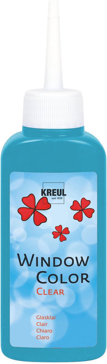 KREUL Turquoise Raamverf - Window Color Clear 80ml Raamverf