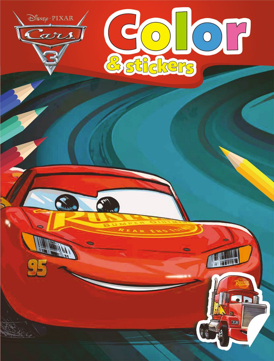 Walt Disney Color en Stickers Cars 3