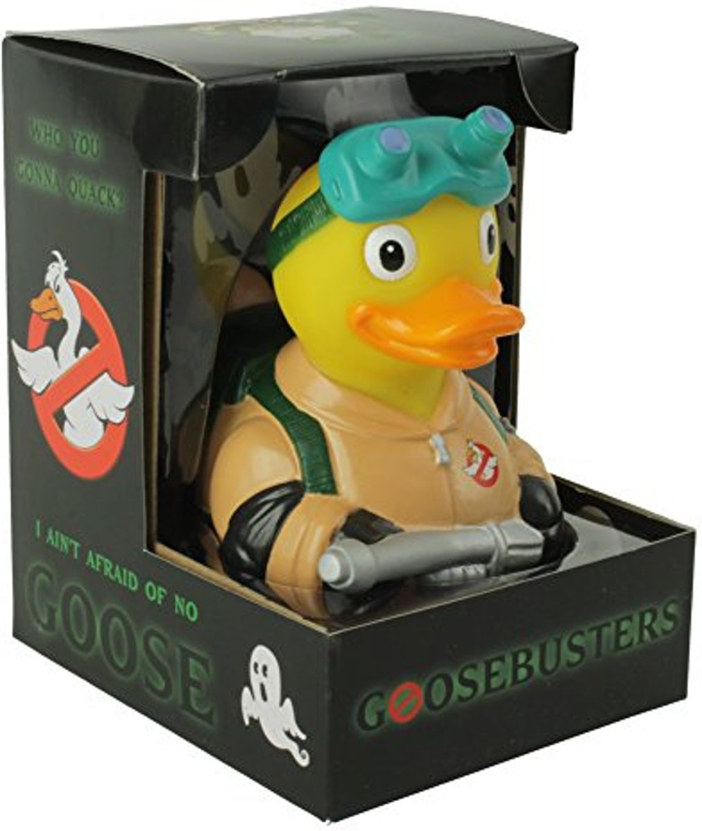 CelebriDucks GOOSE BUSTERS  van de Ghost buster films   11cm  bekendste badeendjes merk uit de USA