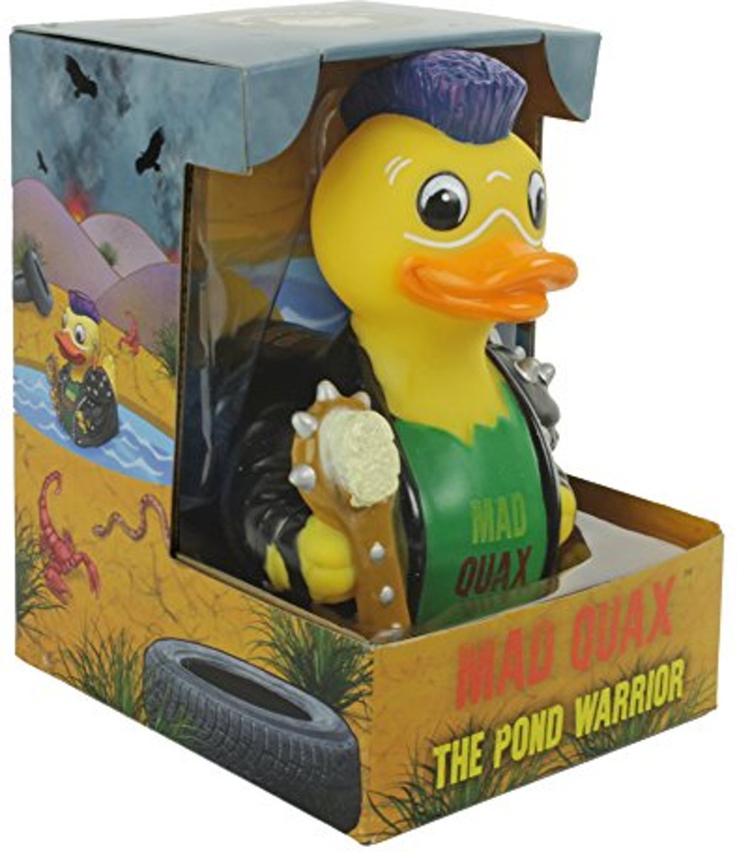 CelebriDucks Mad Quax The Pond Warrior UIT Mad Max serie  RUBBER DUCK:  11cm  bekendste badeendjes merk uit de USA