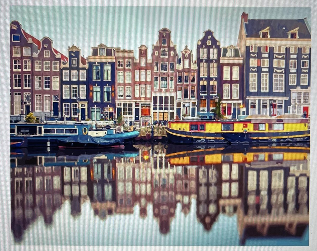 Grachten in Amsterdam - Schilderen op nummer - Volwassenen - DIY - Paint by number - Hobby