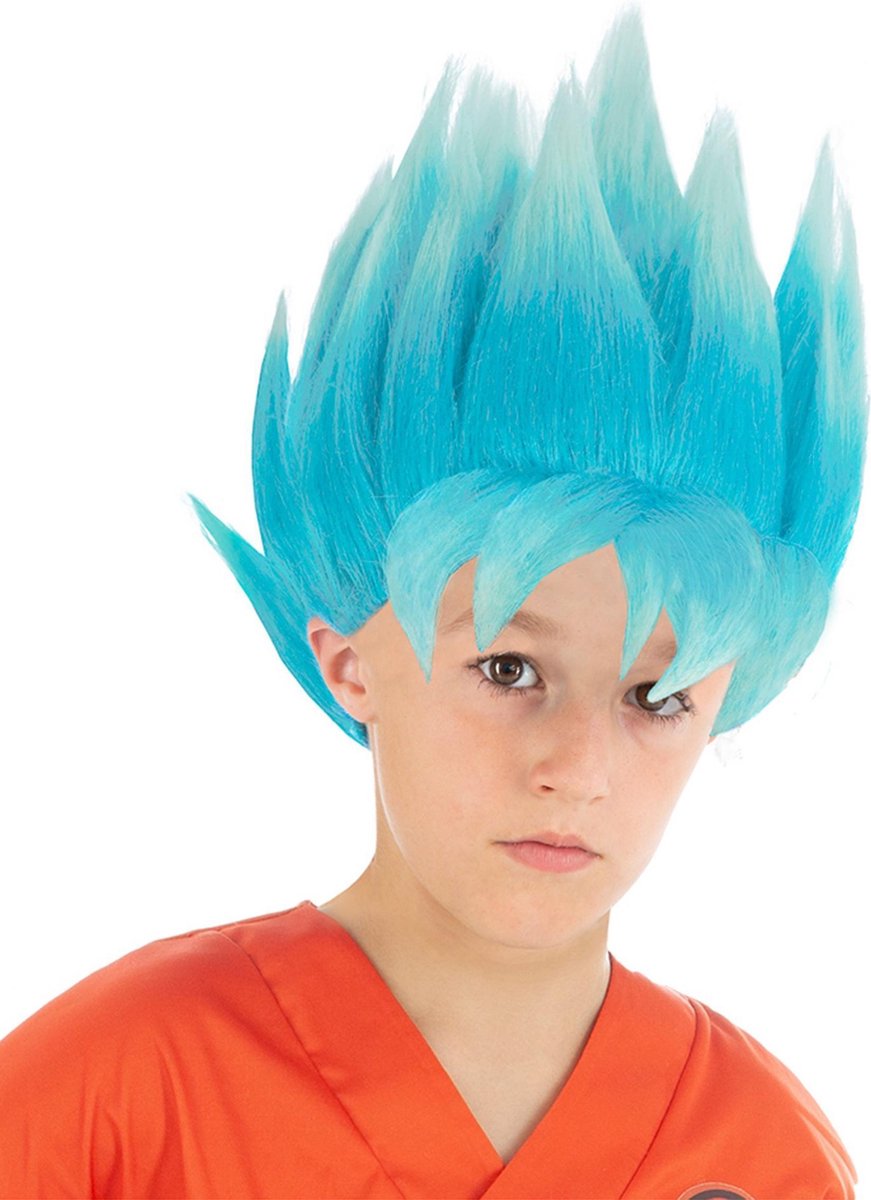 CHAKS - Dragon Ball Super Saiyan Goku pruik voor kinderen