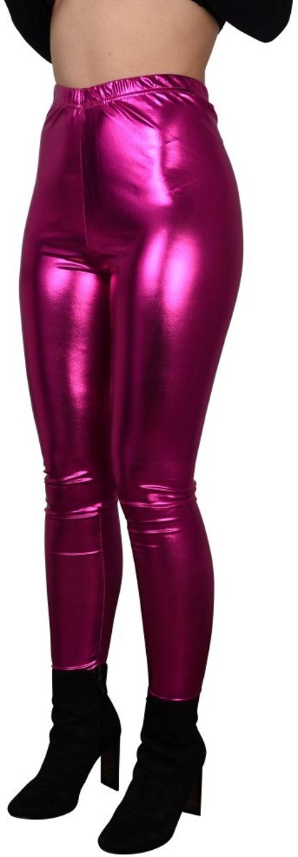 Glanzende legging, fuchsia