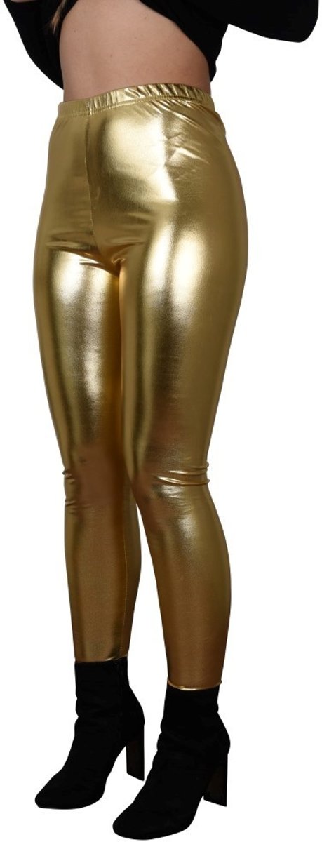 Glanzende legging, goud