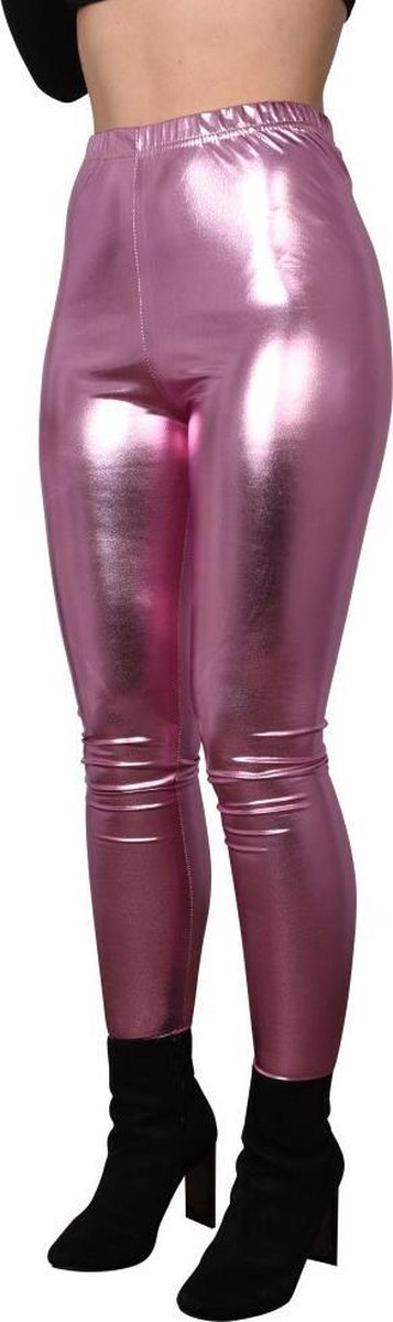 Glanzende legging, roze - XXXL