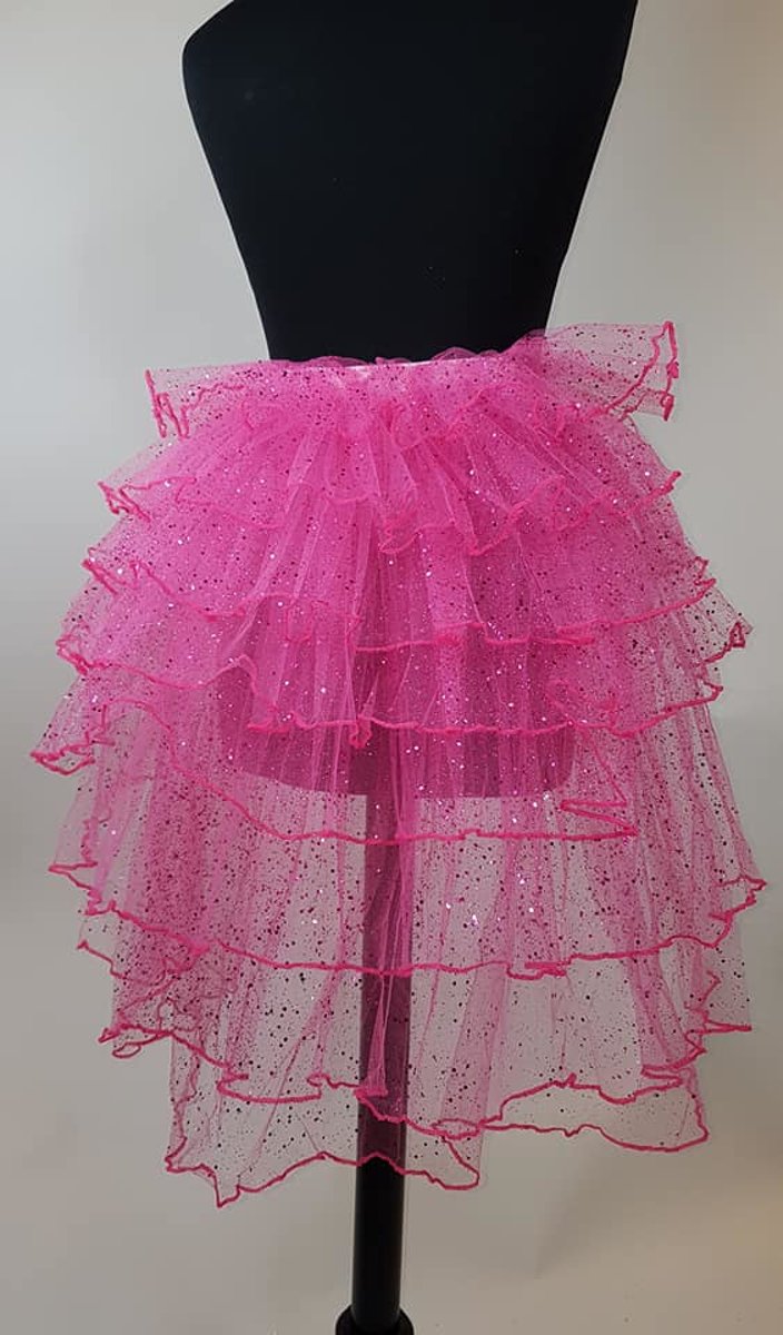 Toppers Burlesque rokje pink met glitters