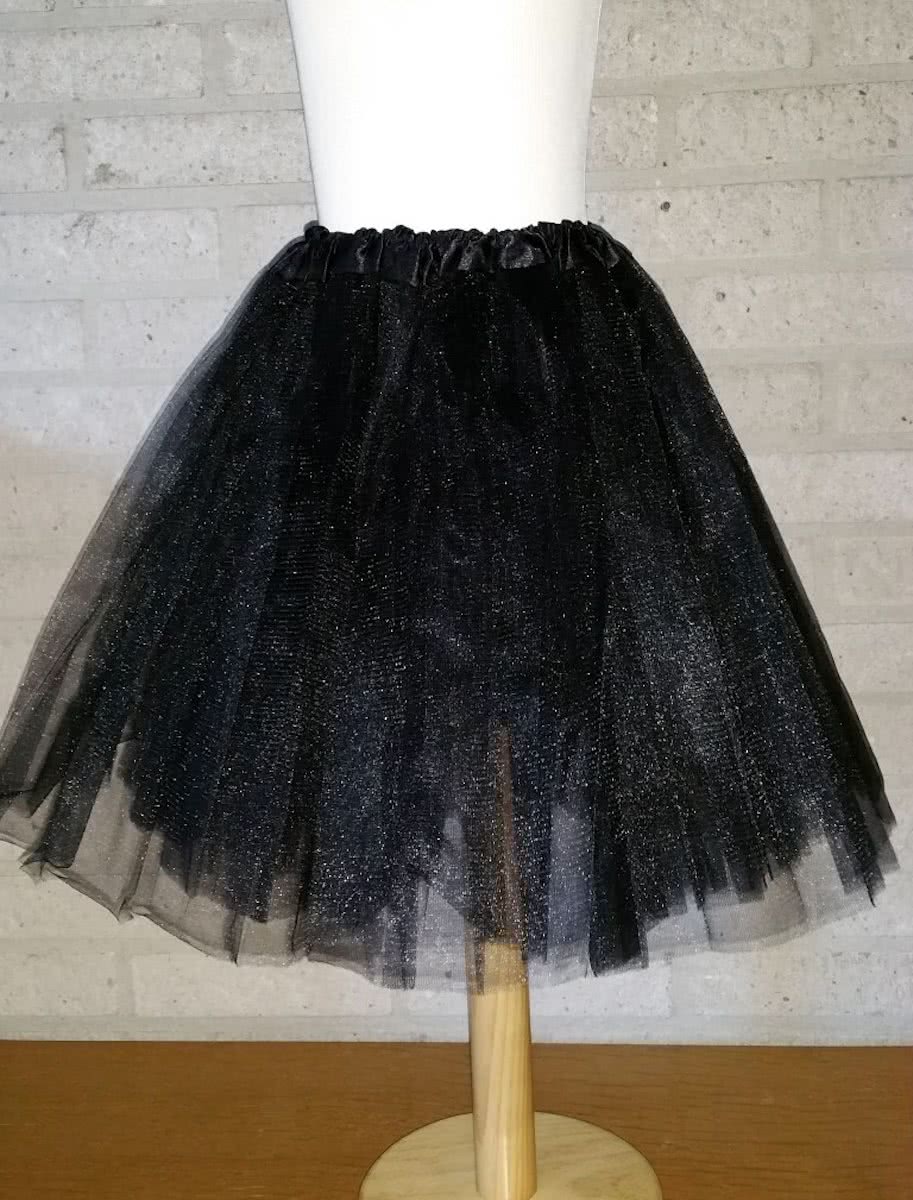 Tule rokje, petticoat kind zwart