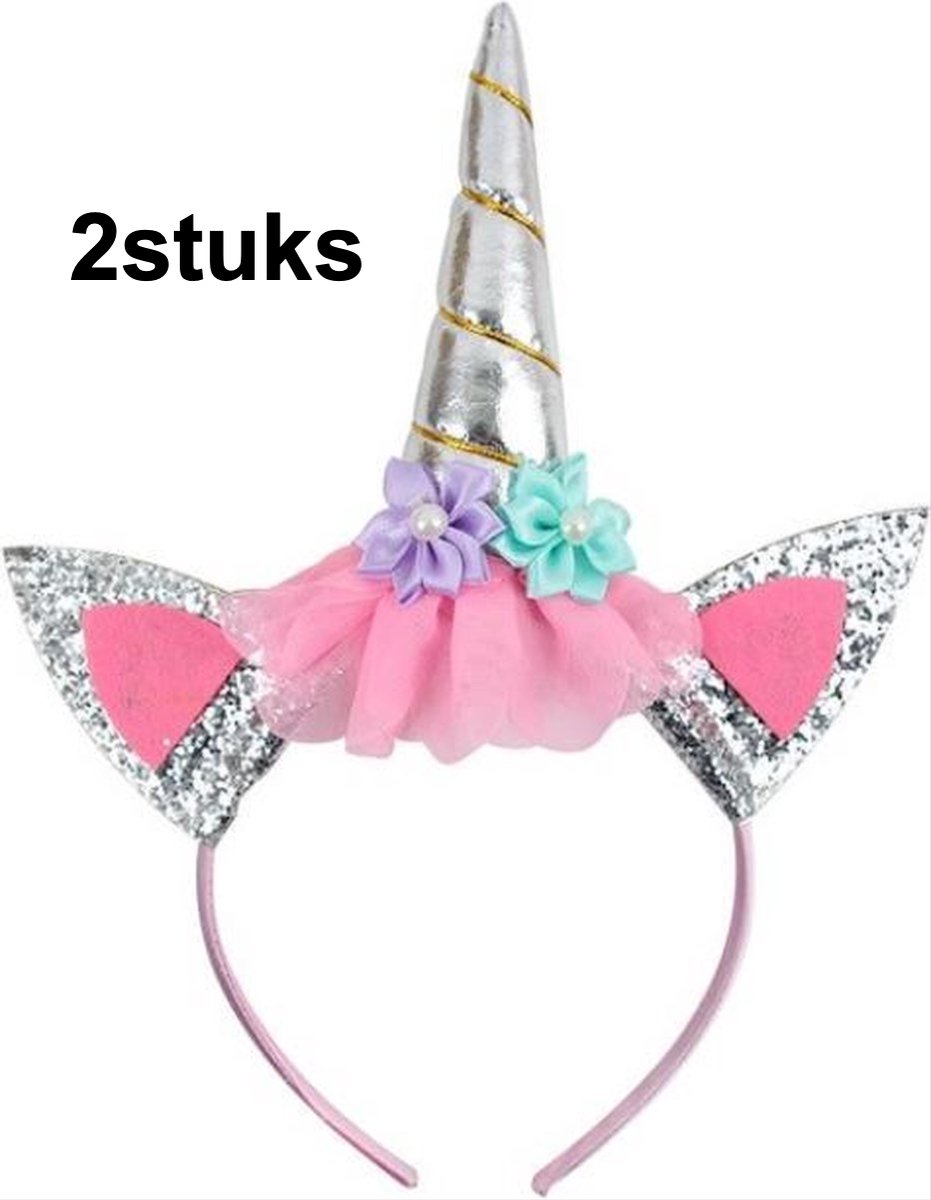 CHPN - Eenhoorn Diadeem - Unicron diadeem - 2stuks - Kinderdiadeem - Diadeem - Feestje - Verkleedfeestje - Unicron - Eenhoorn haarband - Unicron haarband