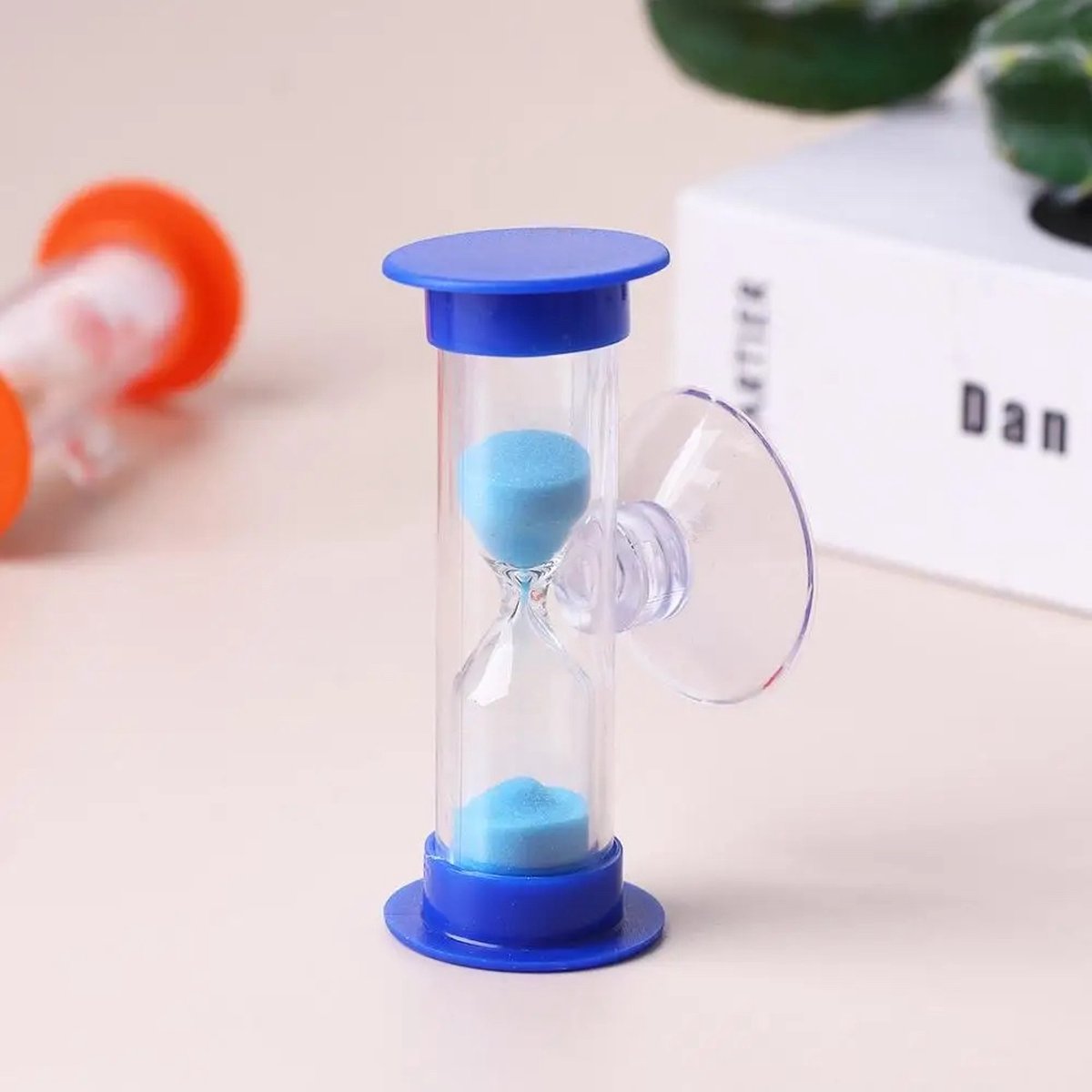   -   -   met zuignap - Timer - 2 min timer - Timer voor tandenpoetsen - 2 minuten timen - Hourglass - Blauw of wit