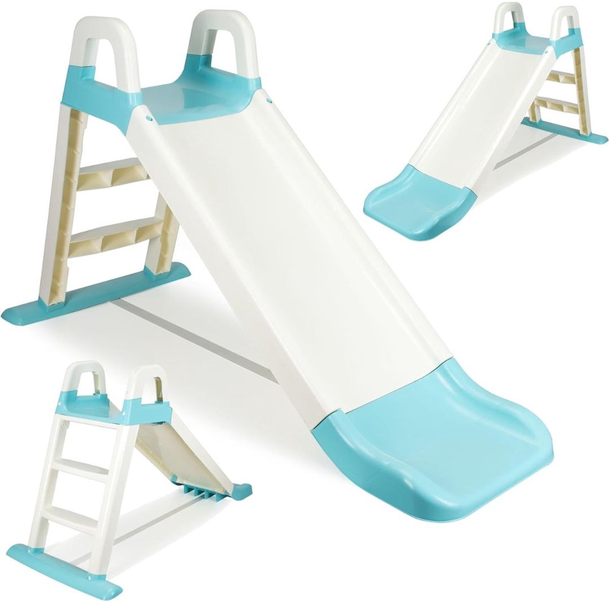     Peuter - Vrijstand met Trap - Buiten - Crème-turquoise