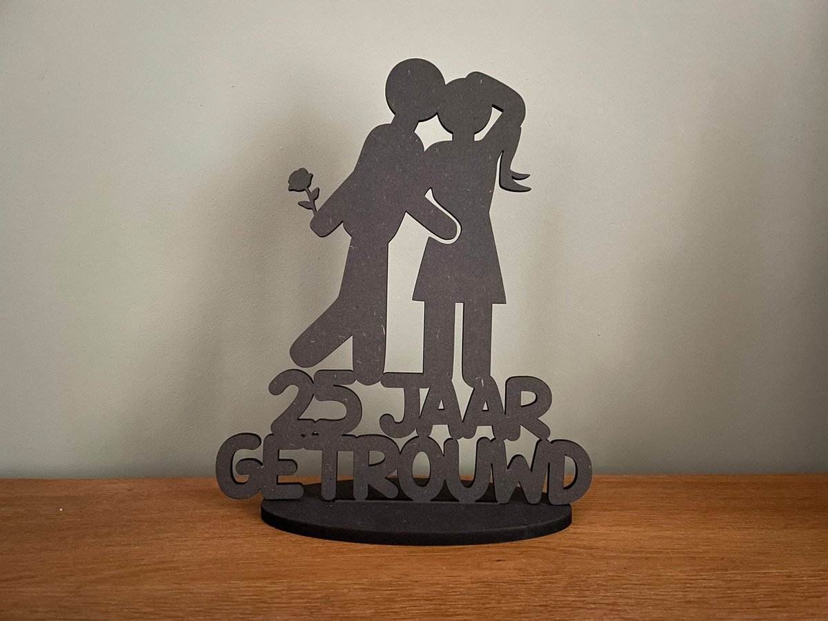 25 jaar getrouwd - 25 jaar getrouwd versiering - 25 jaar getrouwd cadeau - 25 jaar huwelijk - Zilveren huwelijk versiering - Huwelijkscadeau