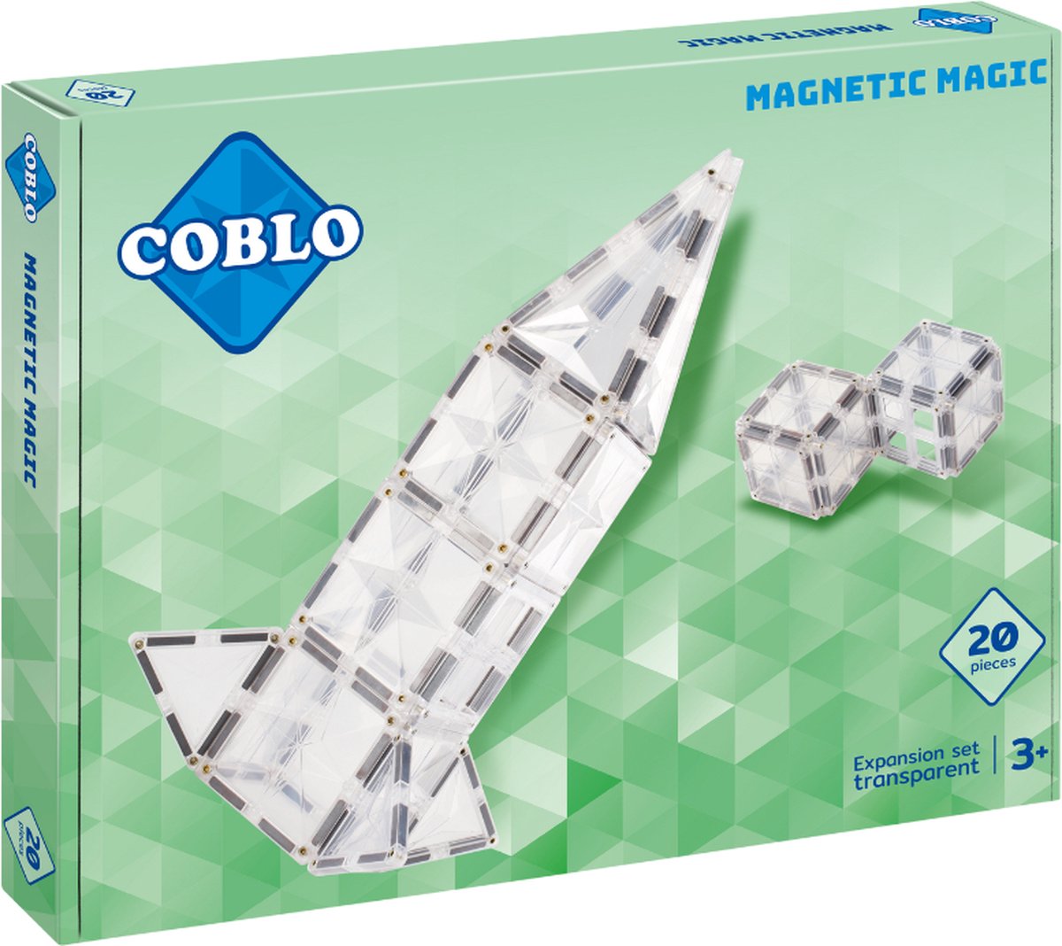 Coblo Transparant - 20 stuks - Magnetisch speelgoed - Montessori speelgoed