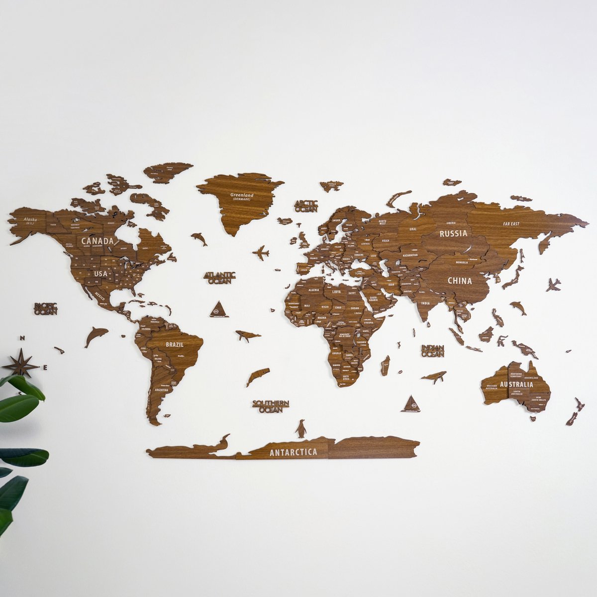 Wanddecoratie -   -   Prikbord -   Wanddecoratie - Houten   -   Hout - Muurdecoratie - Cadeau - Verjaardag Cadeau - Housewarming Cadeau - Lichtbruin - Medium - 100x54 CM