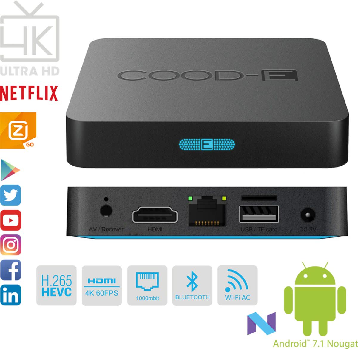 COOD-E TV 4K Android streaming device