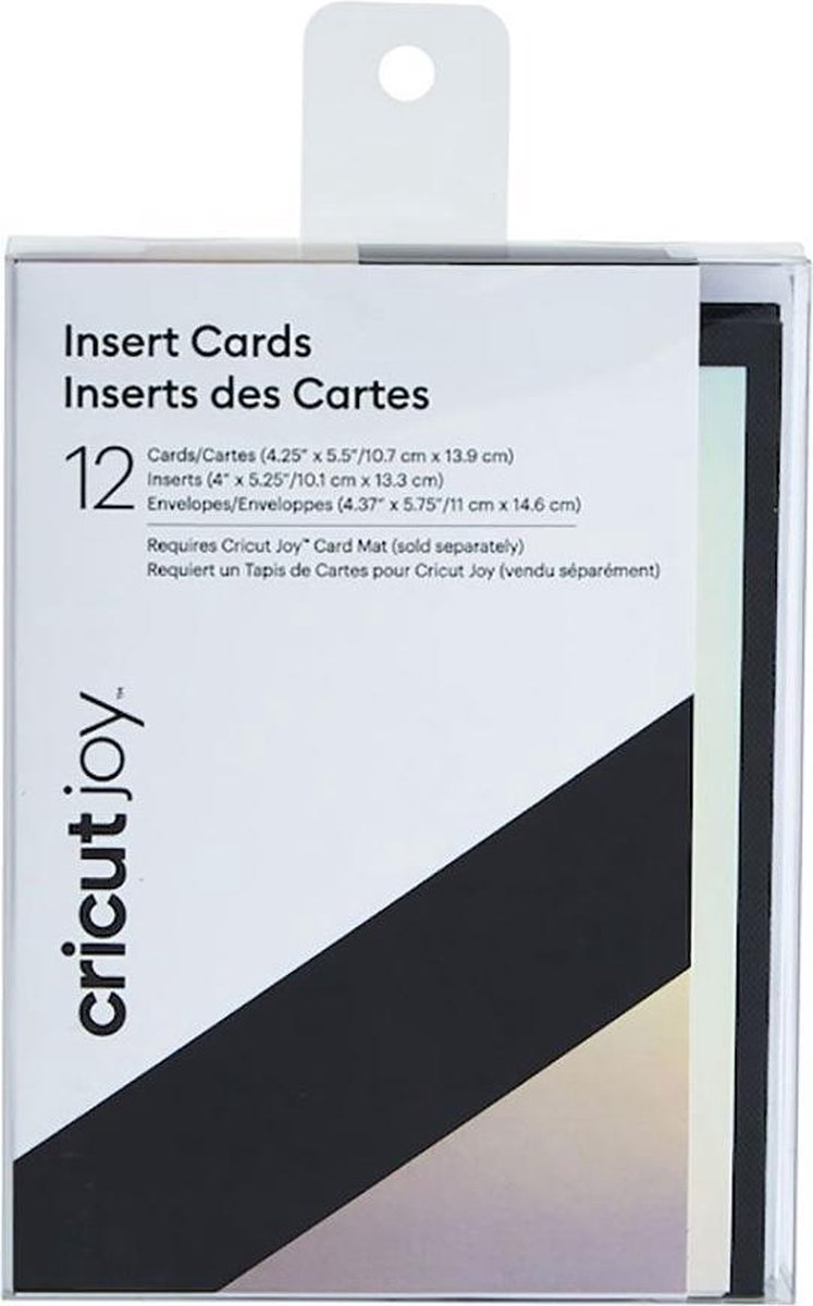 CRICUT JOY INSERT CARDS SILVER HOLO BLK