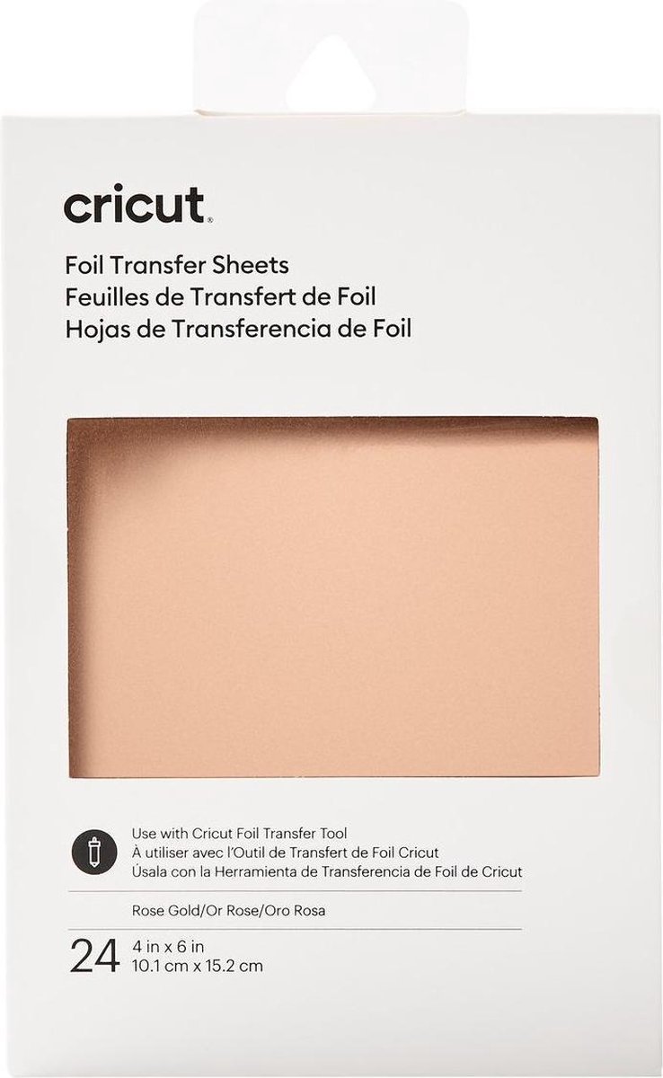 Cricut Foil Transfer Sheets 10 x 15 cm 24 st Roze Goud