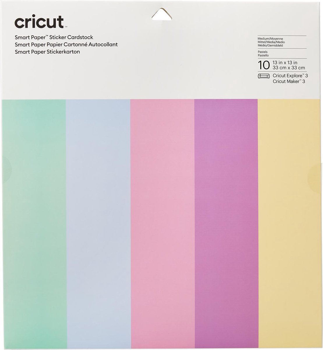 Cricut Stickerpapier - Smart Sticker Cardstock - 33x33cm - Pastel