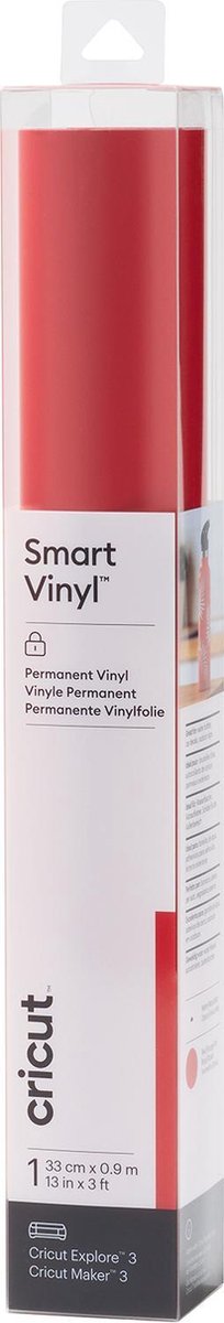 Cricut Vinyl Folie - Smart Vinyl - Permanent - 33 x 91 cm - Rood