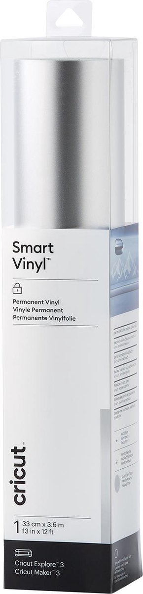 Cricut Vinyl Folie - Smart Vinyl - Permanent - 33x360cm - Mat Zilver