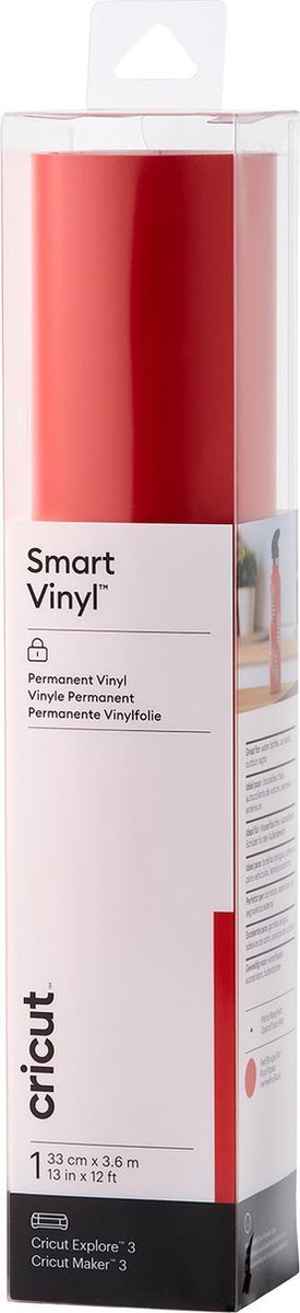 Cricut Vinyl Folie - Smart Vinyl - Permanent - 33x360cm - Rood