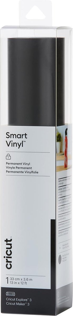 Cricut Vinyl Folie - Smart Vinyl - Permanent - 33x360cm - Zwart