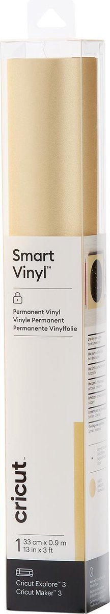 Cricut Vinyl Folie - Smart Vinyl - Permanent - 33x91cm - Glanzend Goud