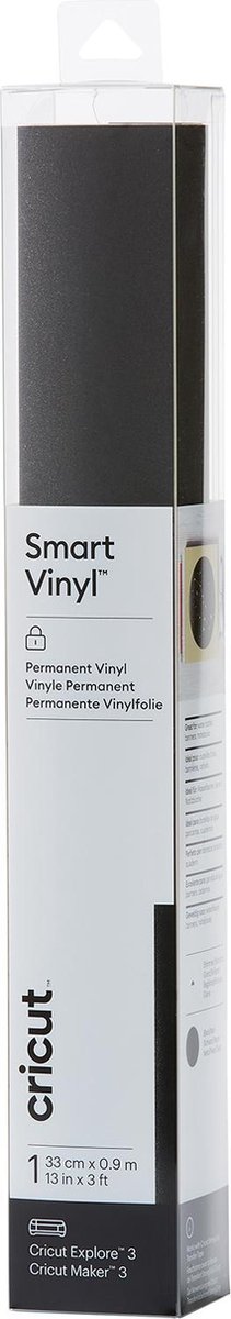 Cricut Vinyl Folie - Smart Vinyl - Permanent - 33x91cm- Glanzend Zwart