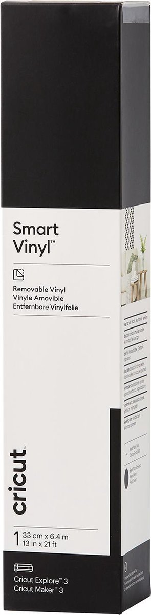 Cricut Vinyl Folie - Smart Vinyl - Verwijderbaar - 33 x 640 cm - Zwart