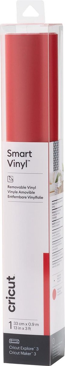 Cricut Vinyl Folie - Smart Vinyl - Verwijderbaar - 33 x 91 cm - Rood