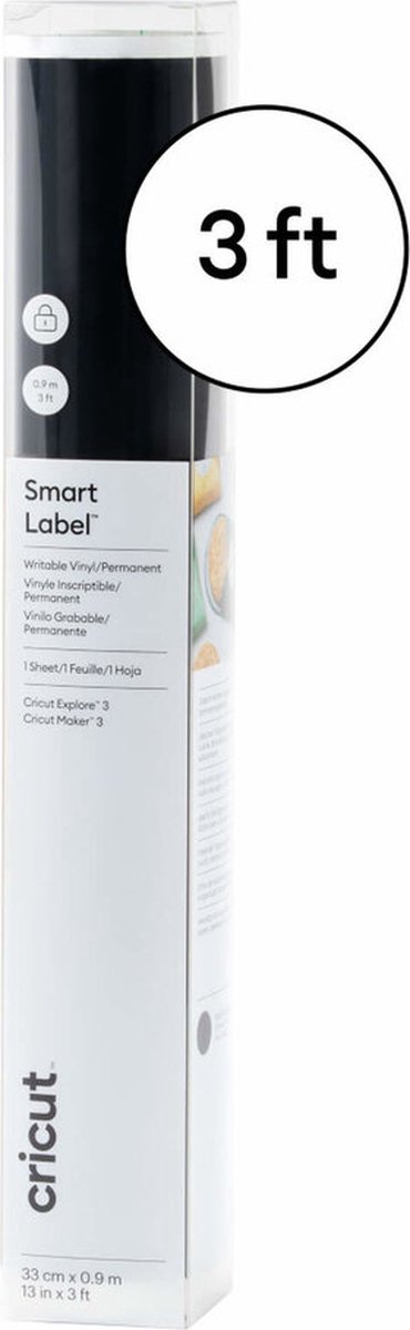 Smart Label permanent, beschrijfbaar zwart