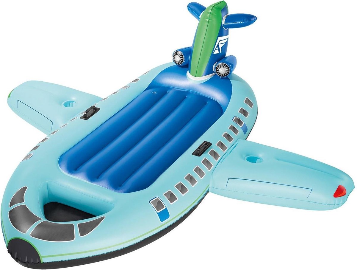 Opblaasbaar vliegtuig XXL - Kinderen opblaasfiguur - Waterpret - Zwembad - 203 x 187 x 65 cm - Opblaasbare Jet