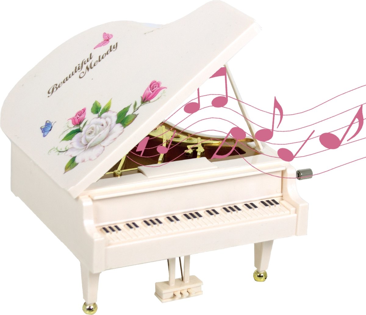 Muziek doosje “witte piano