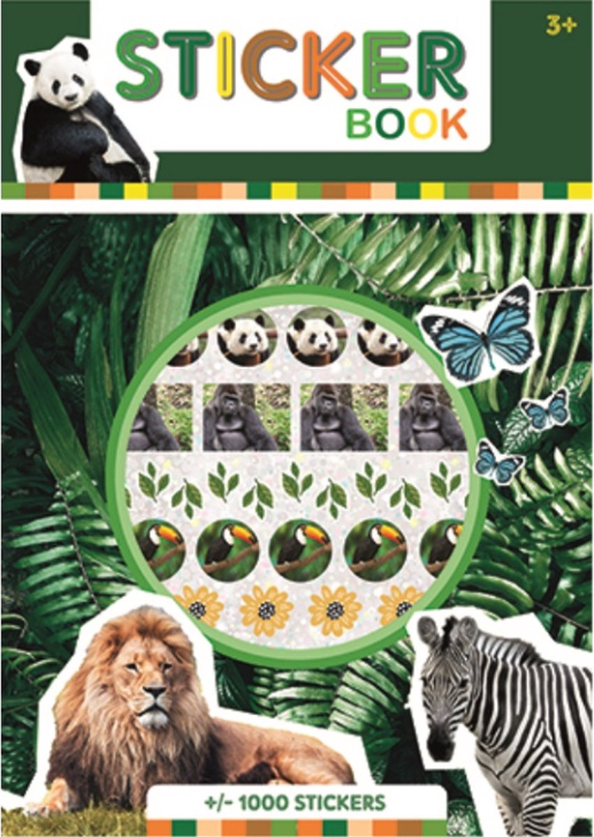 CULORE - Stickerboek - Leeuwen - Zebras - Pandas - 1000+ Stickers