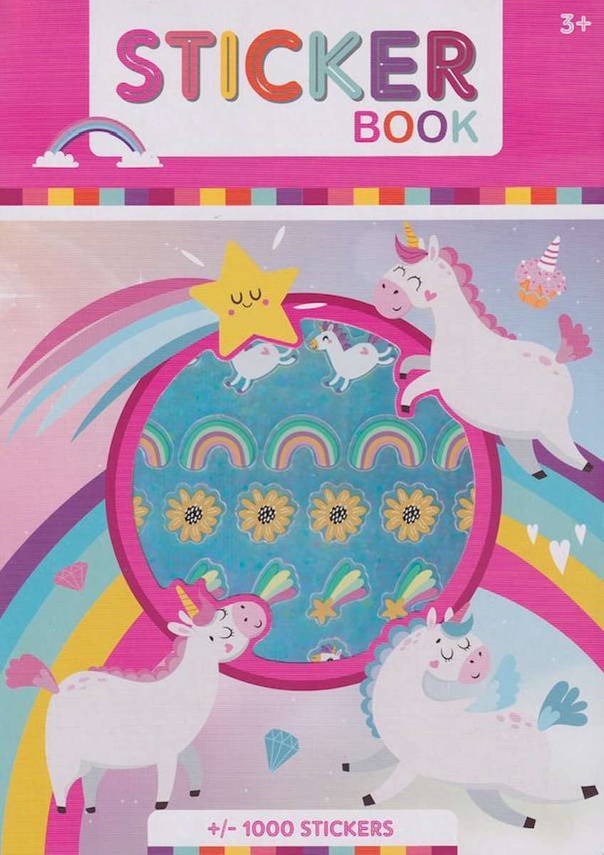 CULORE - Stickerboek - Unicorn - Rainbow - 1000+ stickers