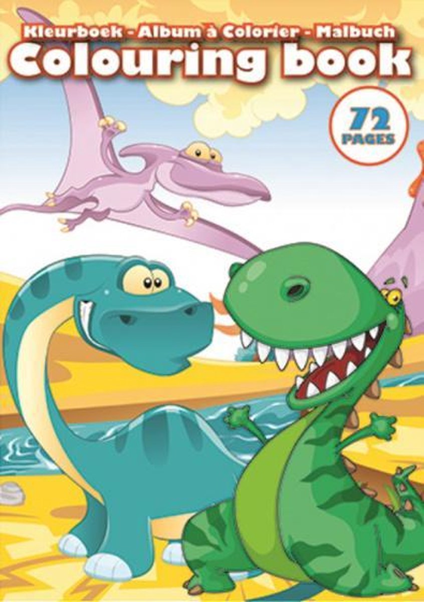 kleurboek Dino junior A4 papier 72 paginas¬†