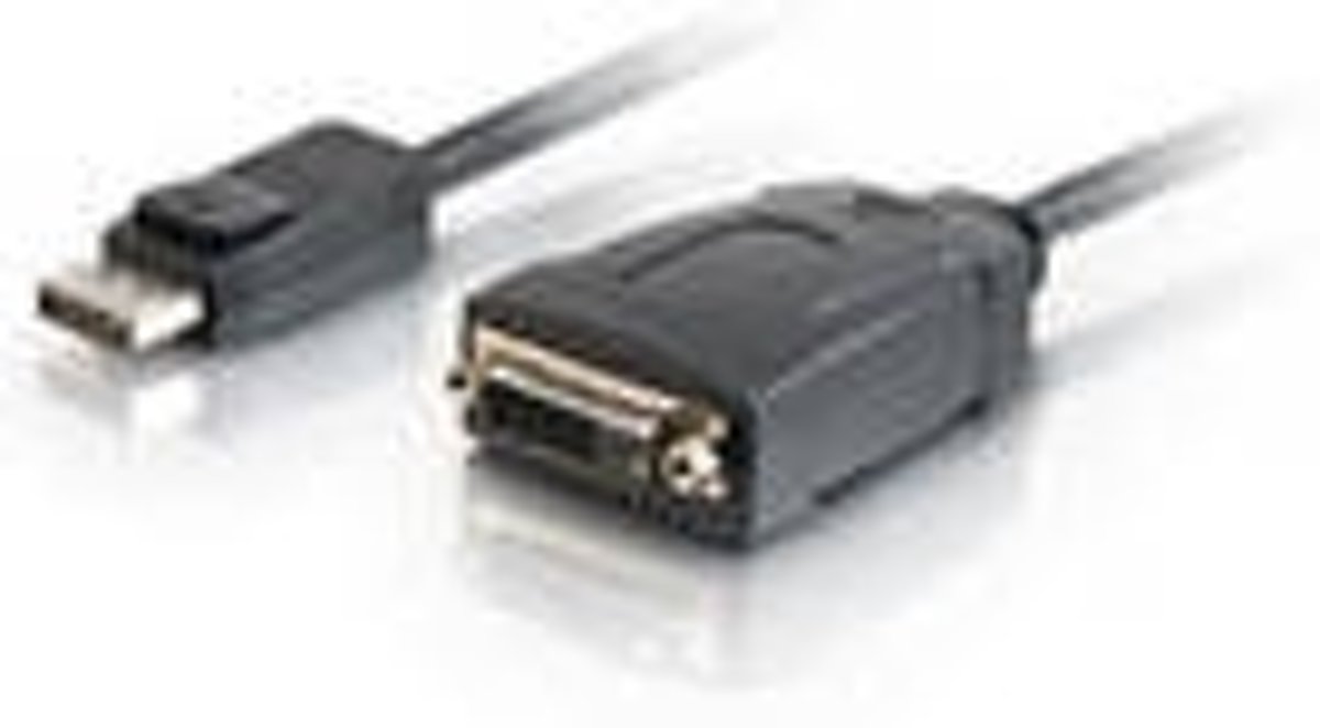 C2G - DisplayPort (m) naar DVI (f) Adapter - 0.2 m - Zwart