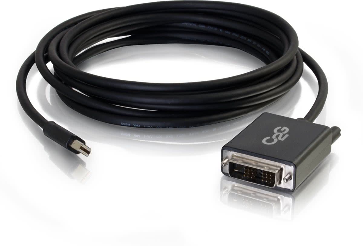 C2G 2.0m Mini DisplayPort M / Single Link DVI-D M 2m Mini DisplayPort DVI-D Zwart