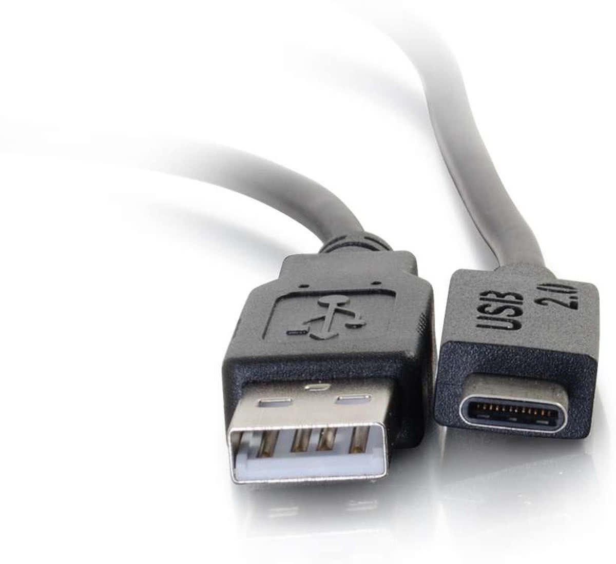 C2G 2m, USB2.0-C/USB2.0-A 2m USB C USB A Mannelijk Mannelijk Zwart USB-kabel