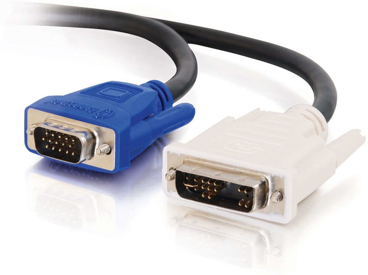 C2G 2m DVI-A M / HD15 M Cable 2m DVI-A VGA (D-Sub) Zwart