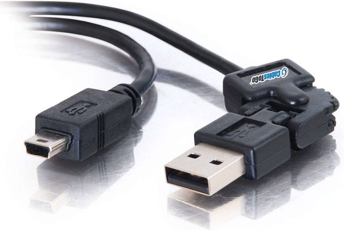 C2G 2m FlexUSB 2.0 A/5-Pin Mini-B Cable 2m USB A Mini-USB B Mannelijk Mannelijk Zwart USB-kabel