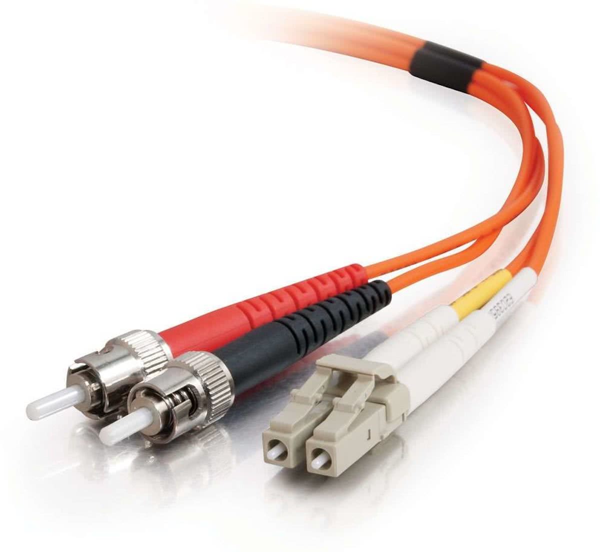 C2G 2m LC/ST LSZH Duplex 62.5/125 Multimode Fibre Patch Cable 2m LC ST Oranje Glasvezel kabel