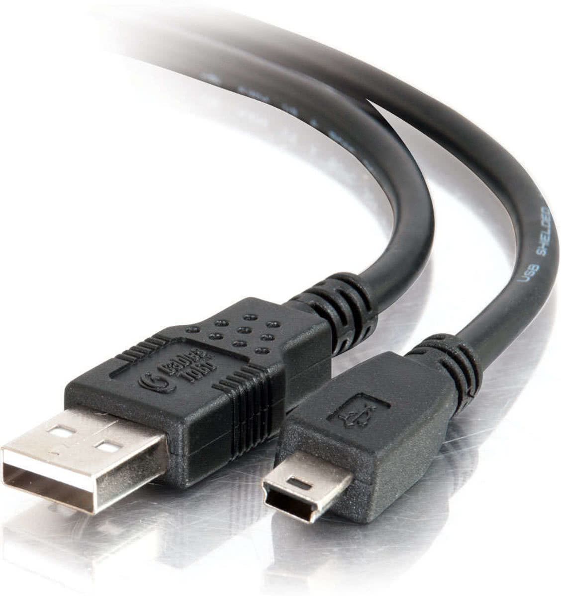 C2G 2m USB 2.0 A/Mini-B Cable 2m USB A Mini-USB B Mannelijk Mannelijk Zwart USB-kabel