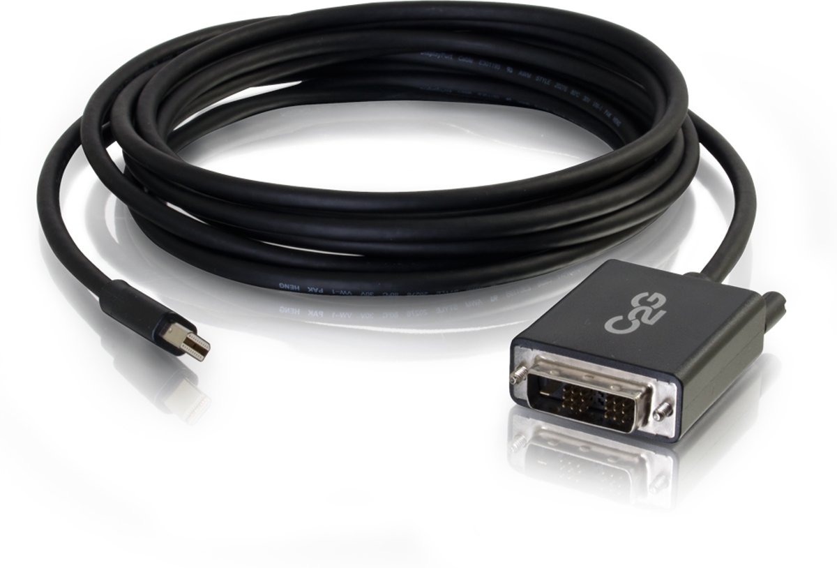 C2G 3.0m Mini DisplayPort M / Single Link DVI-D M 3m Mini DisplayPort DVI-D Zwart