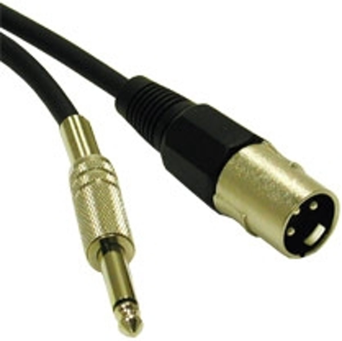 C2G 50ft Pro-Audio Cable XLR Male to 1/4in Male 15m XLR (3-pin) 6.35mm Zwart audio kabel