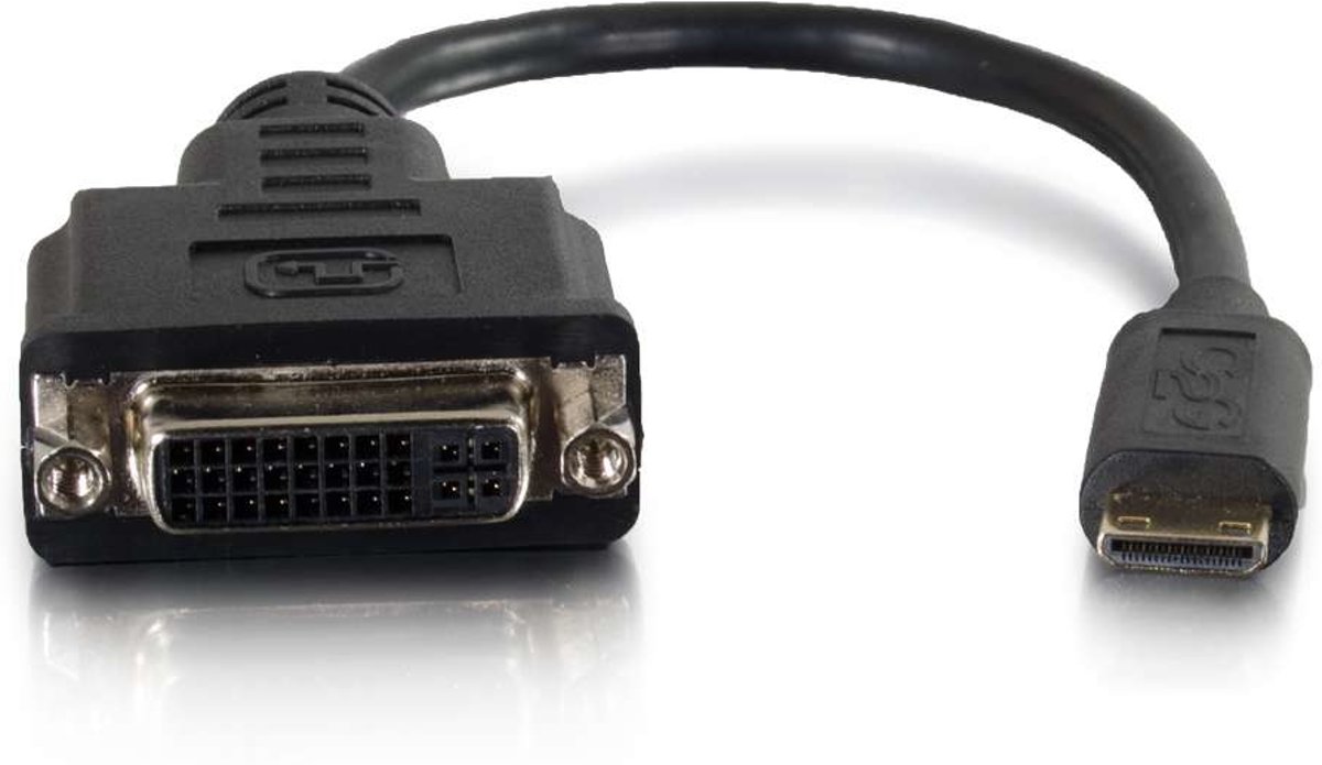 C2G 80505 0.2m Mini-HDMI DVI-D Zwart video kabel adapter