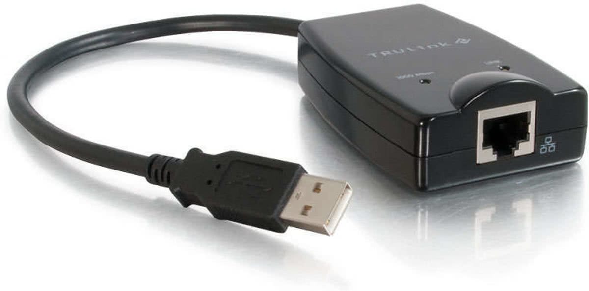 C2G 81692 USB A RJ-45 Zwart kabeladapter/verloopstukje