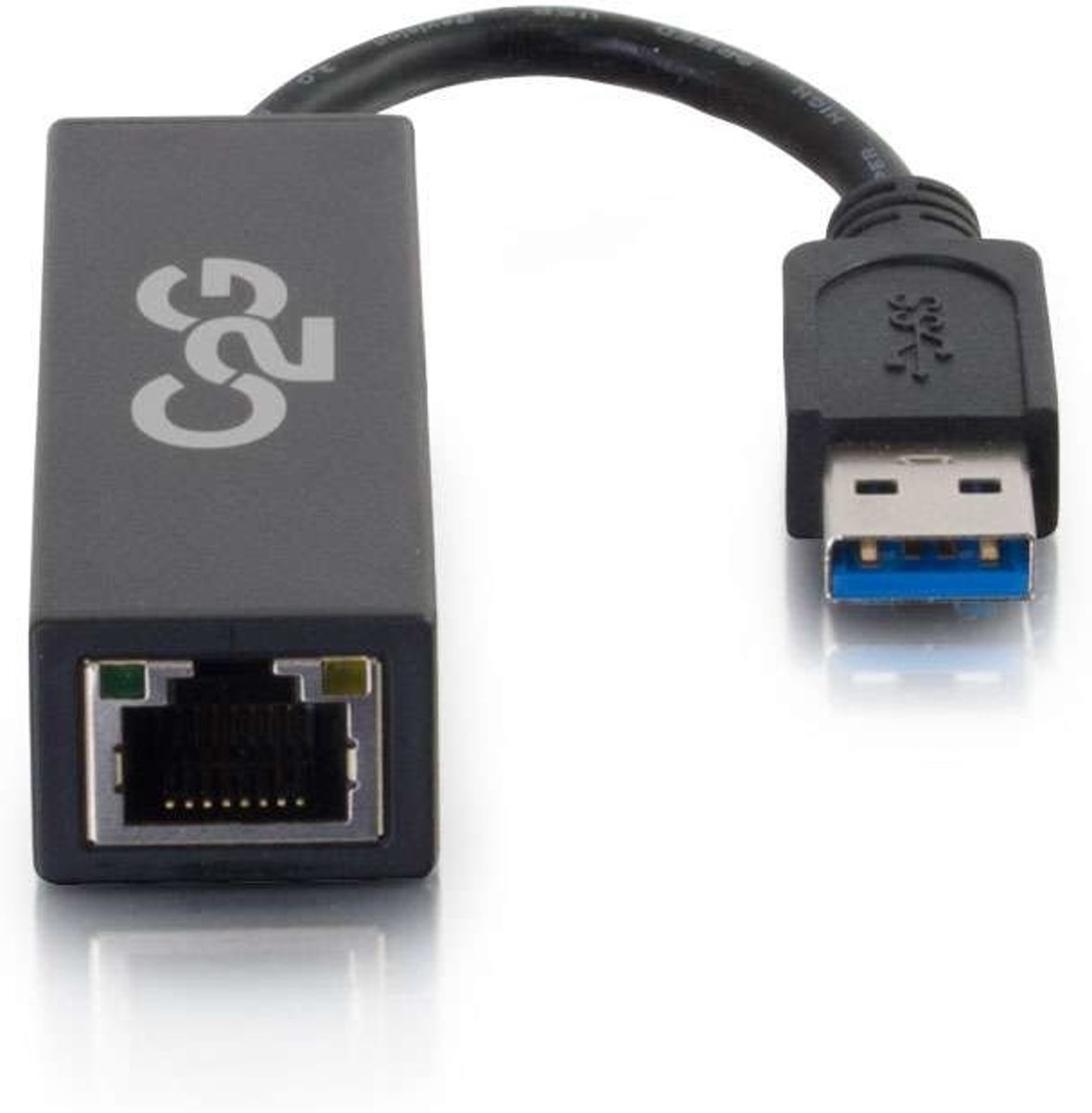 C2G 81693 USB 3.0 RJ45 Zwart kabeladapter/verloopstukje