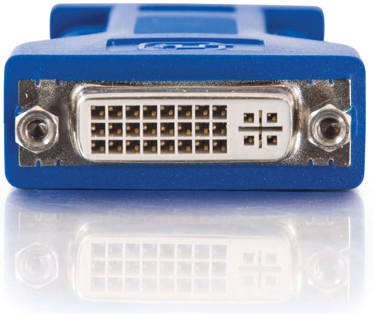 C2G DVI-A / HD15 VGA Adapter DVI-A HD15 M Blauw kabeladapter/verloopstukje