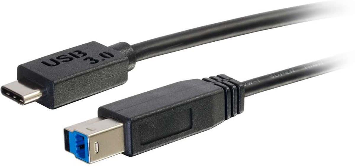 C2G USB 3.0, C - Standard B, 1m 1m USB C USB B Mannelijk Mannelijk Zwart USB-kabel