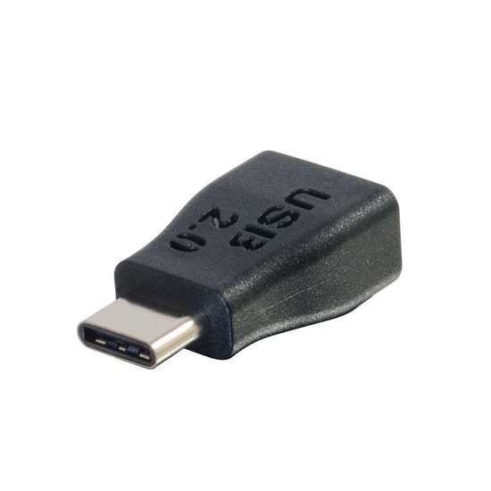 C2G USB-C/USB-Micro B M/F USB-C USB-Micro B Zwart kabeladapter/verloopstukje